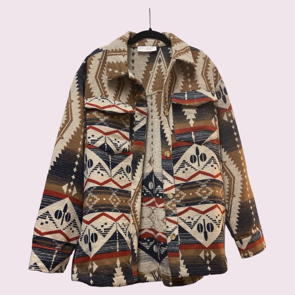 Winona Geo Print Shacket - Picture 1 of 5
